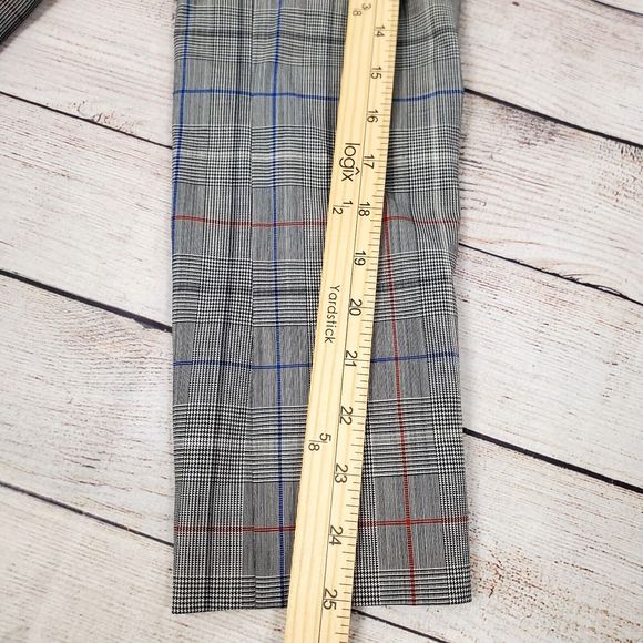 Lewit Women's Plaid Wool 1-Button Blazer Size 12 - Picture 11 of 12